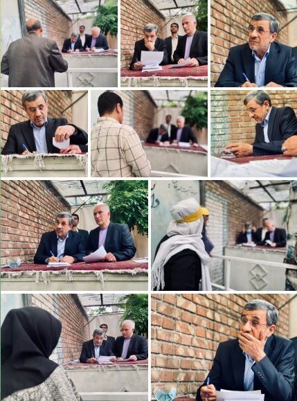 عکس| احمدی نژاد بعد از چندماه بالاخره آفتابی شد!
