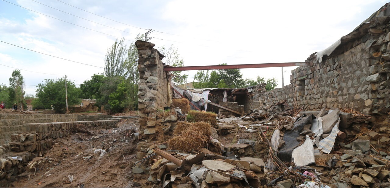 تصاویر| خسارت سیل در روستای گیلارلو شهرستان گرمی