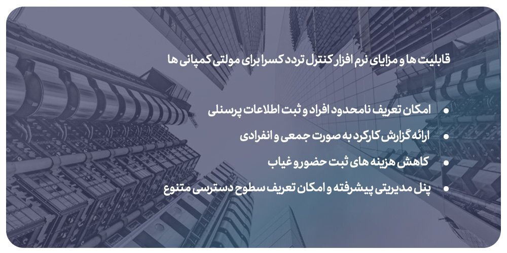 مدیریت تردد کسب و کارهای چند شعبهای با استفاده از اتوماسیون حضور و غیاب کسرا مدیریت تردد کسب و کارهای چند شعبهای با استفاده از اتوماسیون حضور و غیاب کسرا