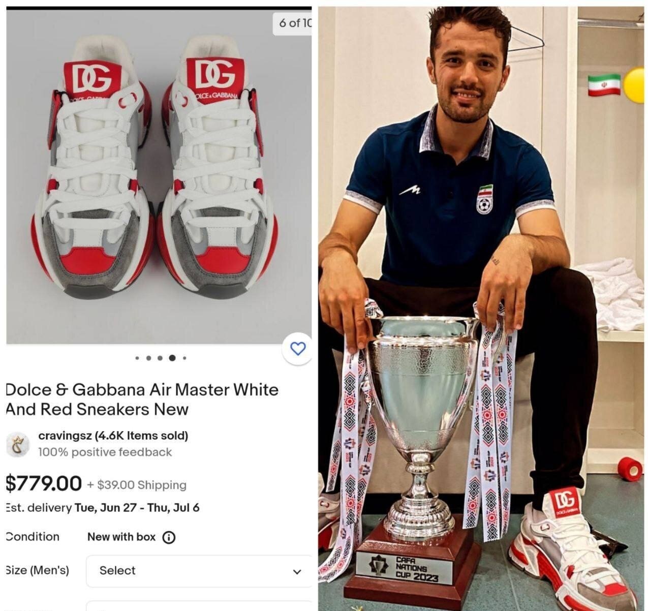 عکس| کفش‌های ۴۰ میلیون تومانی ملی‌پوش ایرانی