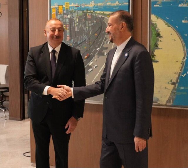 عکس| دیدار امیرعبداللهیان با الهام علی‌اف