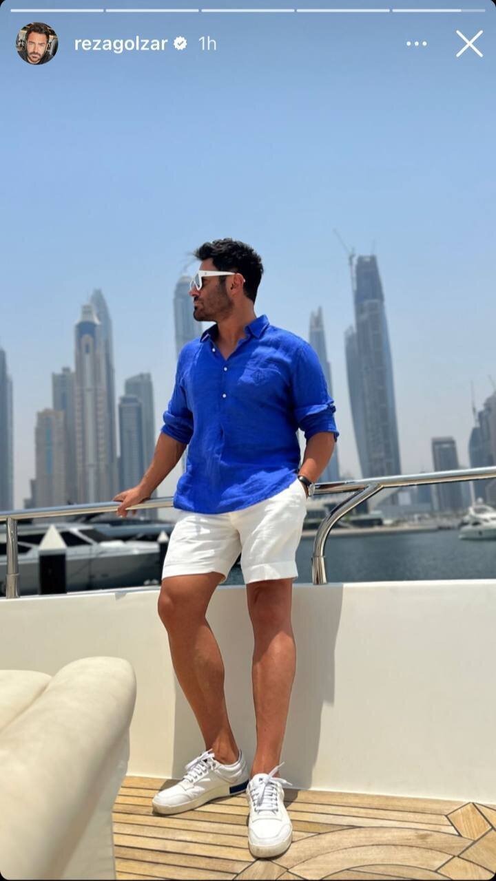 عکس| قایق سواری محمدرضا گلزار در دبی