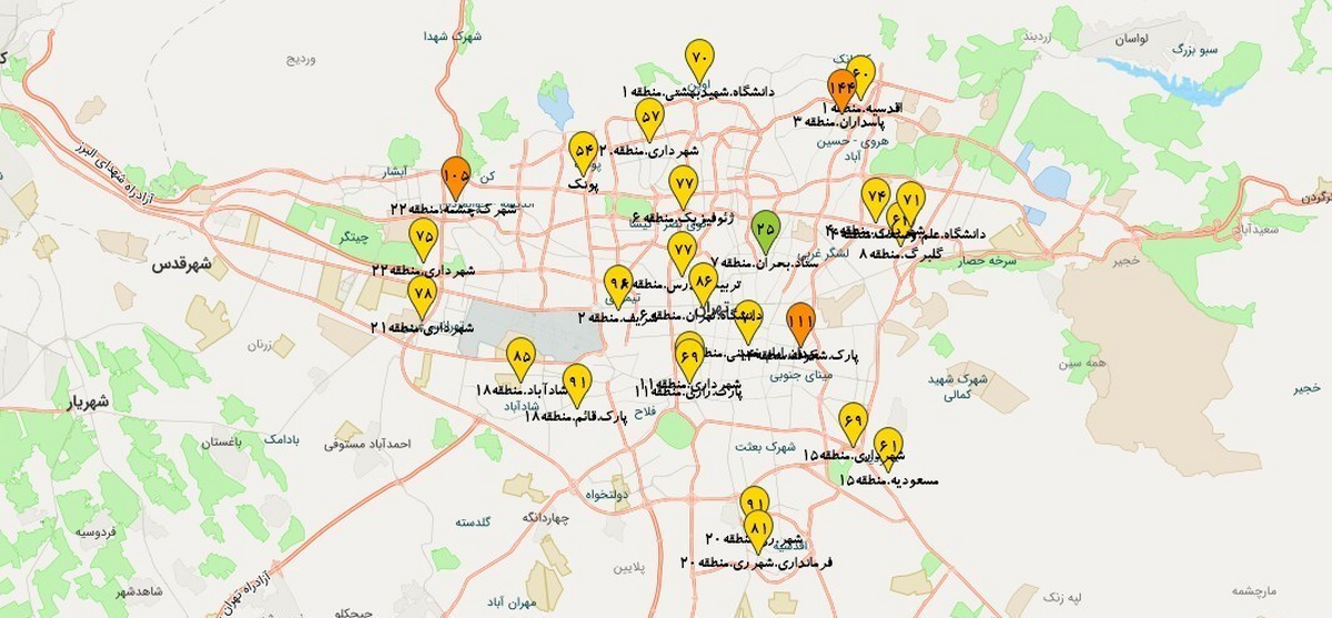 تنفس هوای قابل قبول در تهران