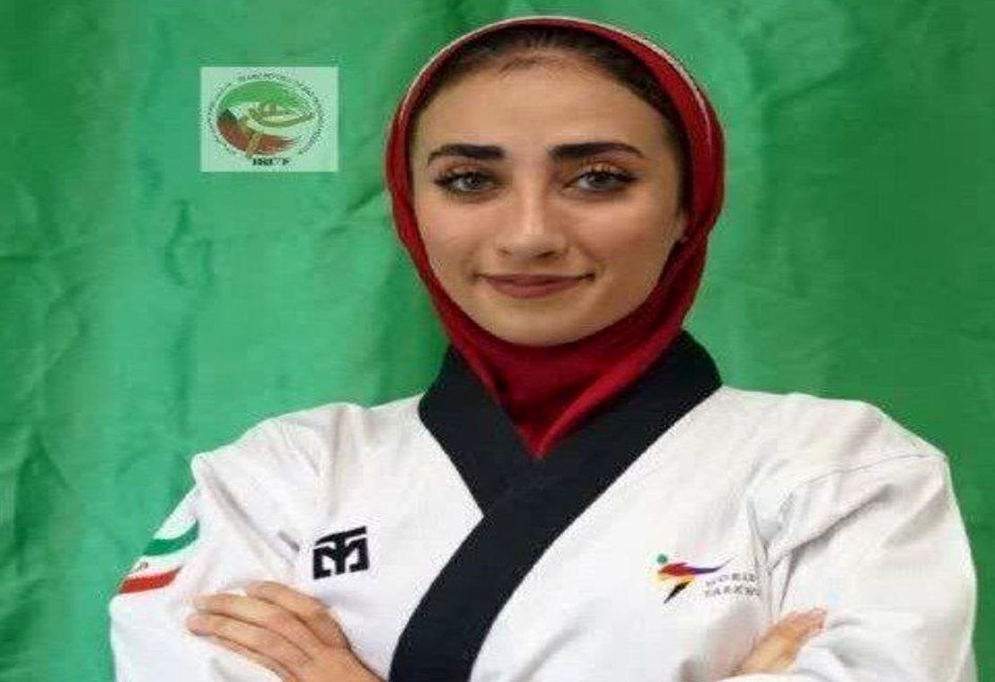مدال باارزش بر گردن دختر تکواندوکار ایران