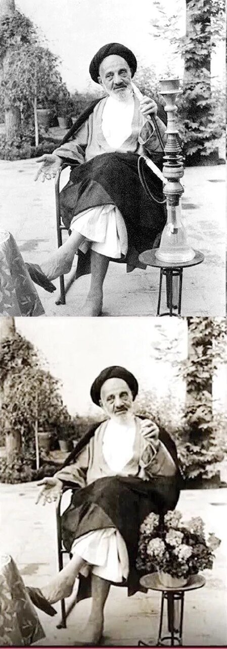 عکس| صداوسیما سانسور قلیان در تصویر یک روحانی را پذیرفت! عکس| صداوسیما سانسور قلیان در تصویر یک روحانی را پذیرفت!