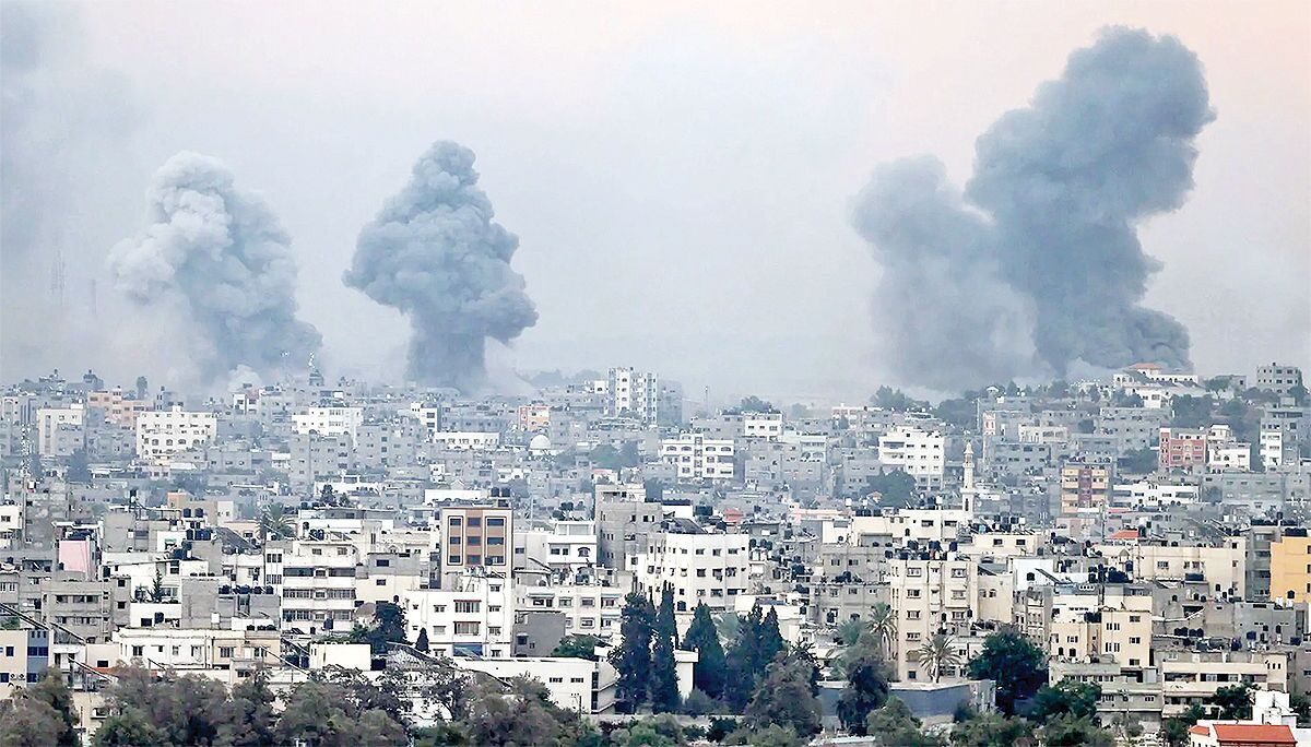 فیلم| تخریب حجم گسترده غزه در نتیجه حملات هوایی اسرائیل