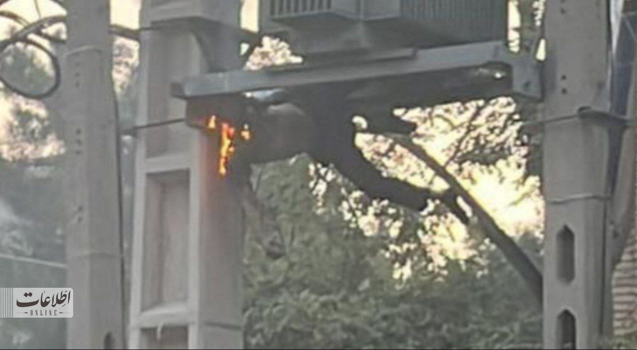 عکس| سارق کابل برق در مشهد جزغاله شد!