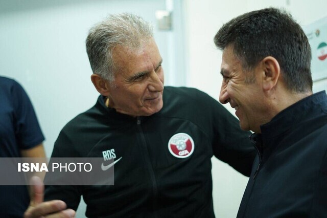 عکس| کی‌روش وارد رختکن تیم ملی ایران شد