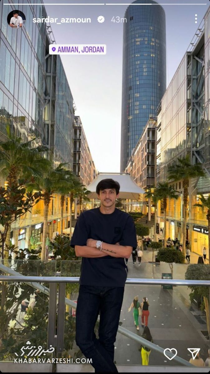 عکس| عکس جنجالی سردار آزمون در بازار لوکس شهر امان!