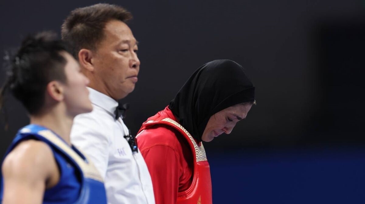 اشک‌های «الهه منصوریان» بعد از کسب مدال نقره بازی‌های آسیایی