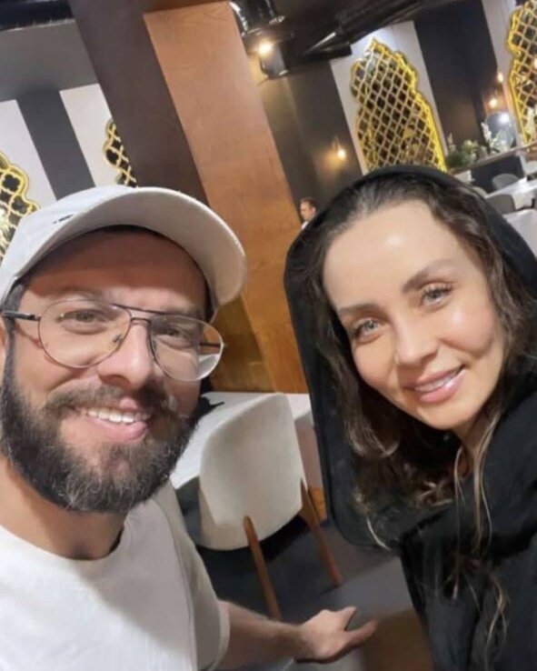 عکس| سلفی پر لبخند حدیث فولادوند و مجتبی شفیعی