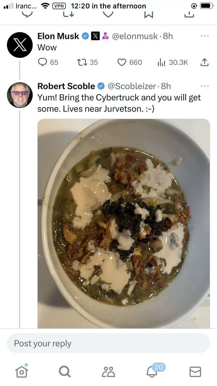 عکس| کامنت ایلان ماسک زیر تصویر آشرشته ایرانی! عکس| کامنت ایلان ماسک زیر تصویر آشرشته ایرانی!