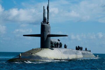 عکس| مشخصات زیردریایی جدیدی که آمریکا به خاورمیانه فرستاد