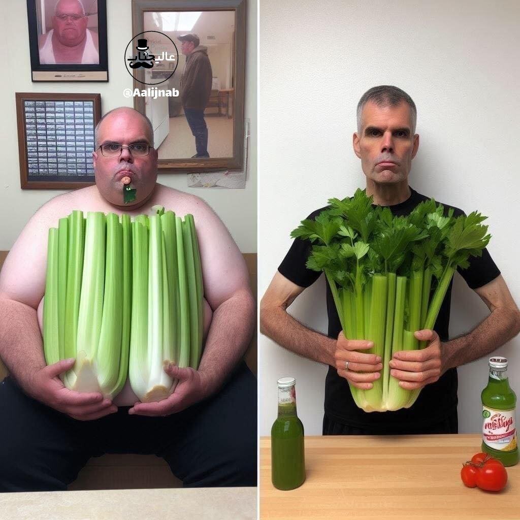 عکس | نتیجه باورنکردنی رژیم کرفس؛ نصف شدن هیکل مرد چاق! عکس | نتیجه باورنکردنی رژیم کرفس؛ نصف شدن هیکل مرد چاق!