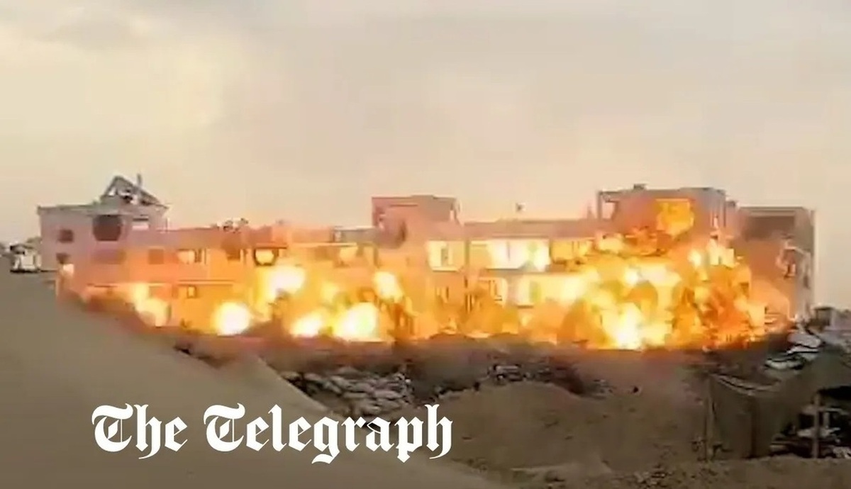 فیلم| ارتش اسرائیل ساختمان پارلمان غزه را منفجر کرد