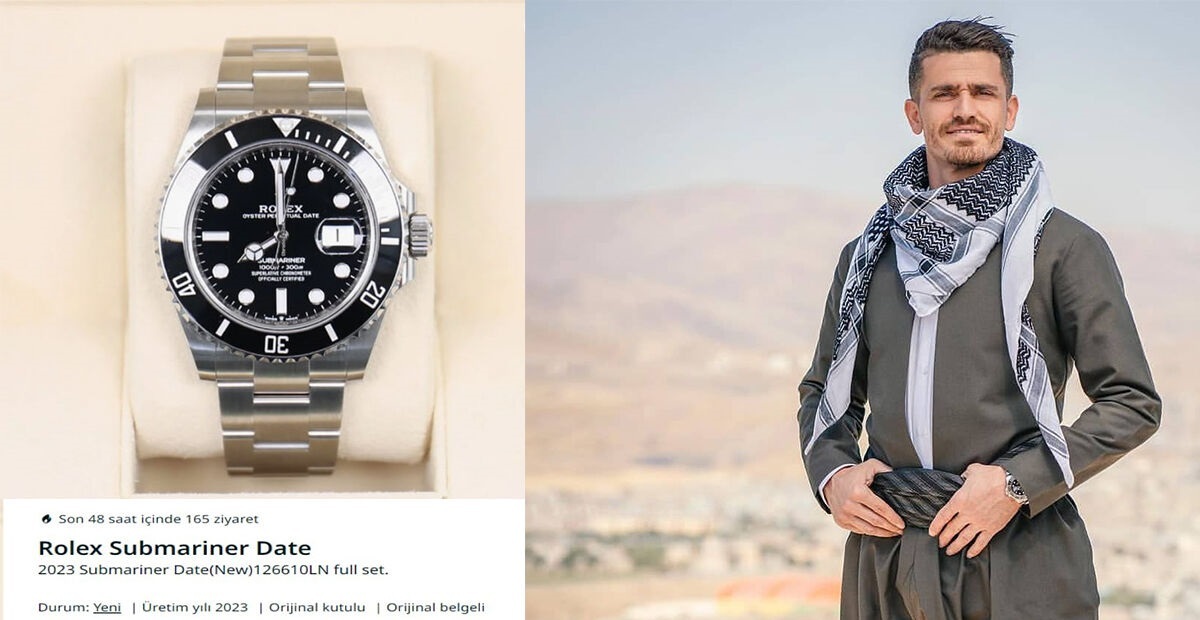 عکس| تیپ کُردی وریا غفوری با ساعت ۸۰۰ میلیونی عکس| تیپ کُردی وریا غفوری با ساعت ۸۰۰ میلیونی