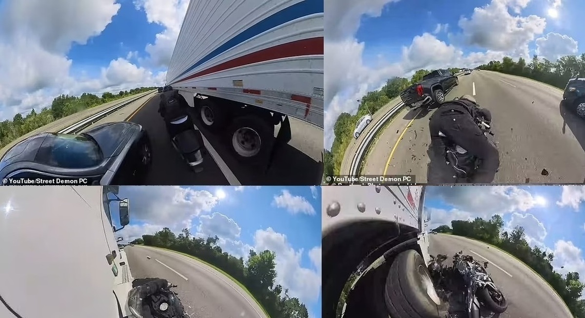 فیلم| این موتورسوار با سرعت ۲۲۵ کیلومتر تصادف کرد و زنده ماند!