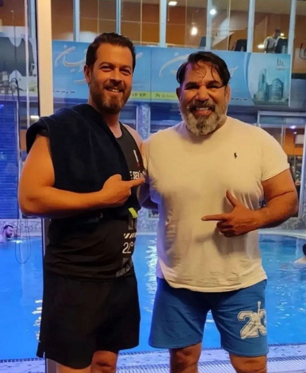 عکس| پژمان بازغی در کنار داریوش سلیمی وسط باشگاه