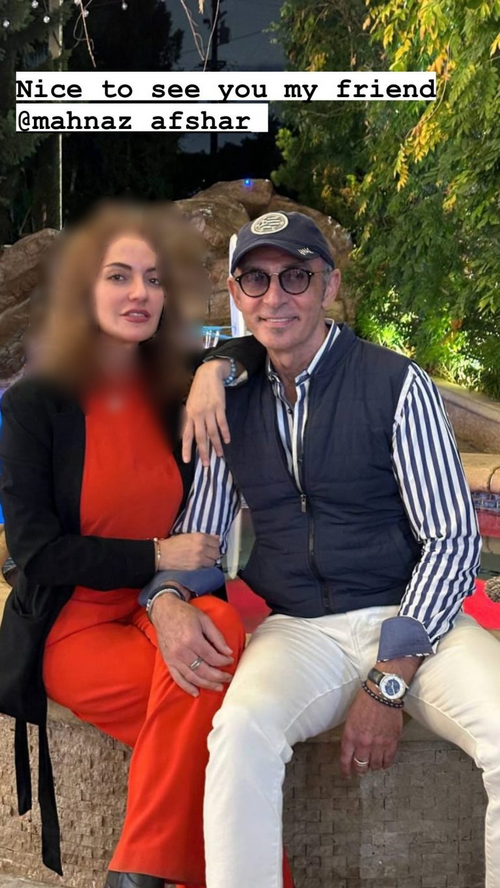 عکس| تصویری از مهناز افشار در کنار مرد غریبه سوژه شد
