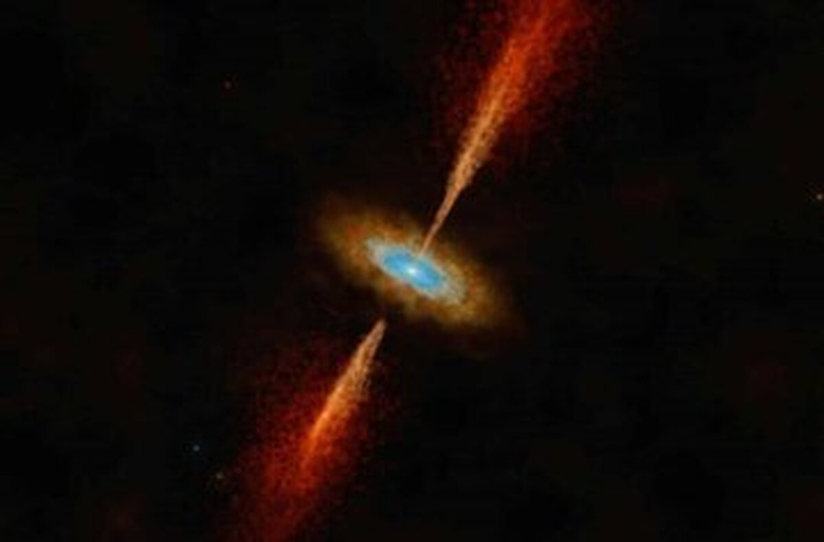 عکس| دیسک غول‌پیکر در حال چرخش به‌دور یک ستاره دوردست
