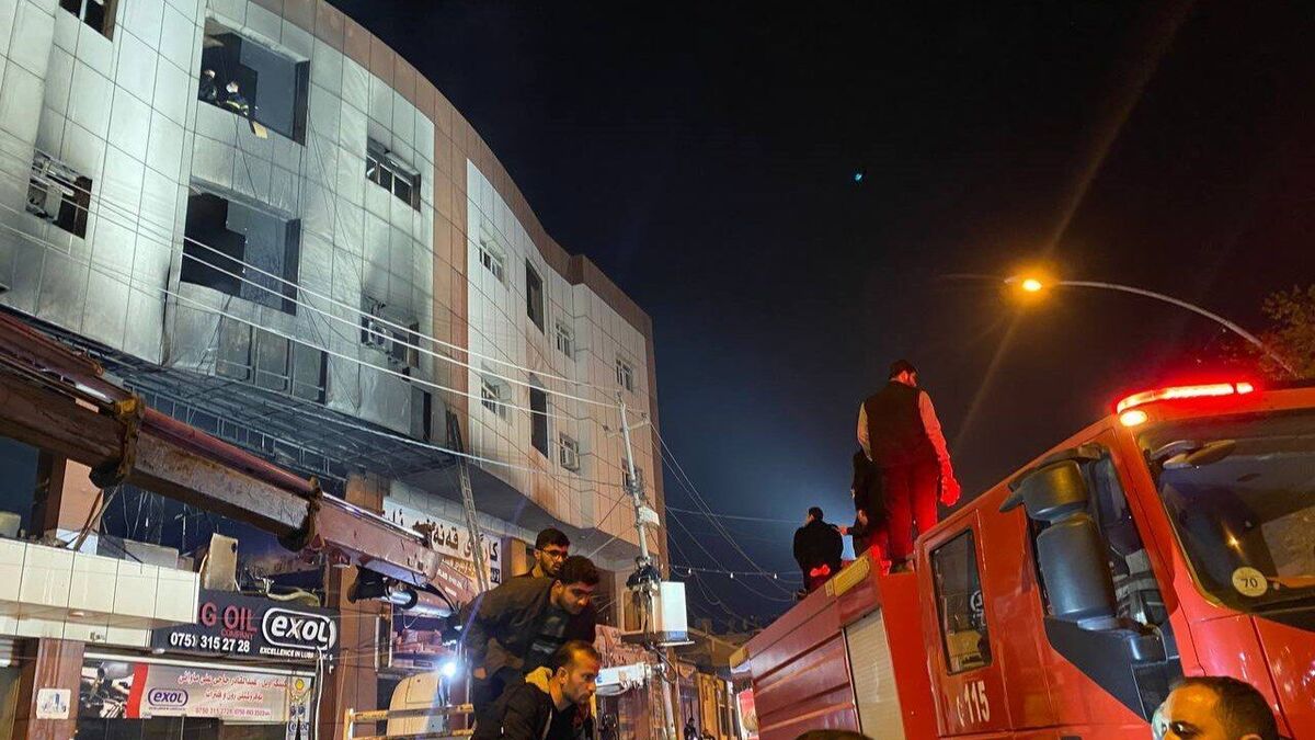 آتش سوزی خوابگاهی در اربیل /۱۴ دانشجو جان باختند