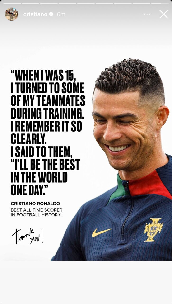 عکس| پیام احساسی رونالدو پس از یک شب خاص عکس| پیام احساسی رونالدو پس از یک شب خاص