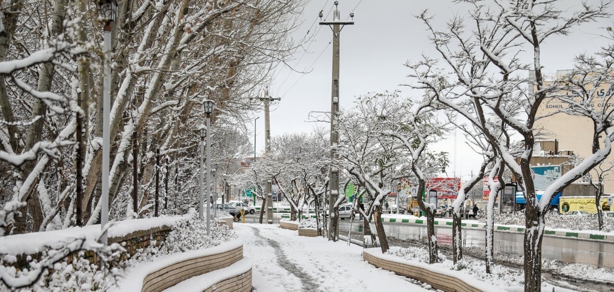 تصاویر| بارش برف در اردبیل