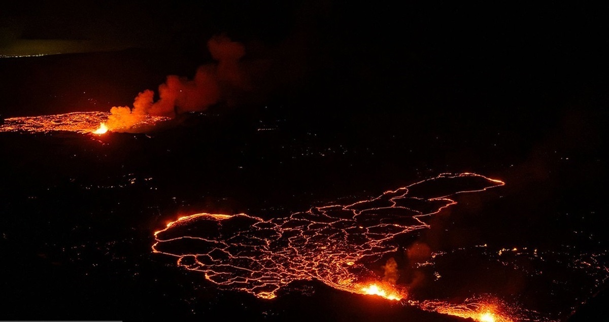 تصاویر| فعالیت آتشفشان در «ایسلند»
