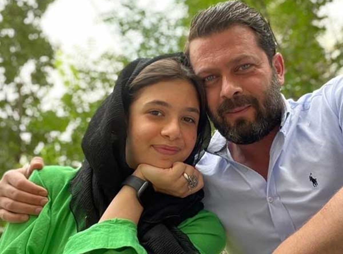 عکس| شهاب حسینی و دختر پژمان بازغی در پشت صحنه سریال گناه فرشته