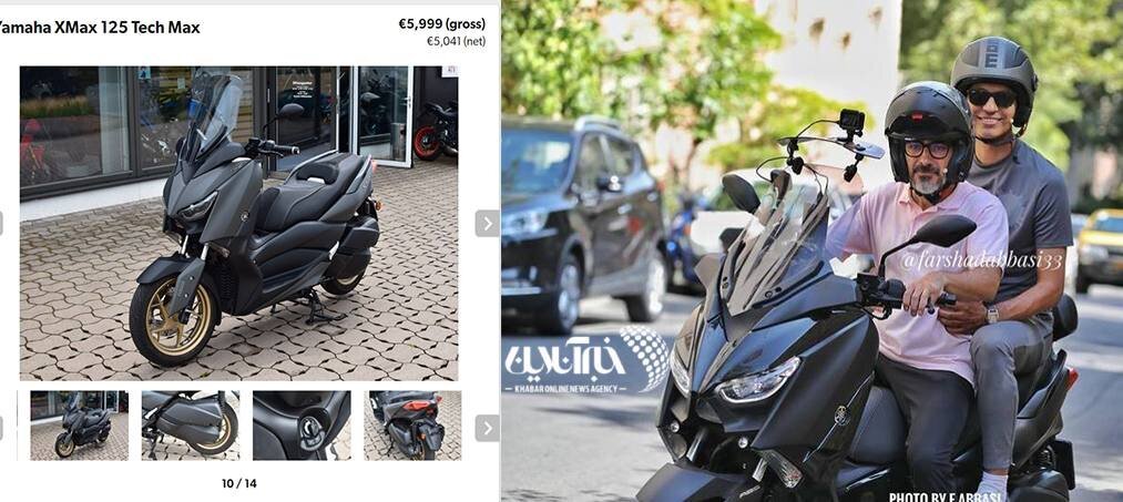 عکس| موتورسواری همایون شجریان و عادل فردوسی‌پور با یاماها ۳۰۰ میلیون تومانی