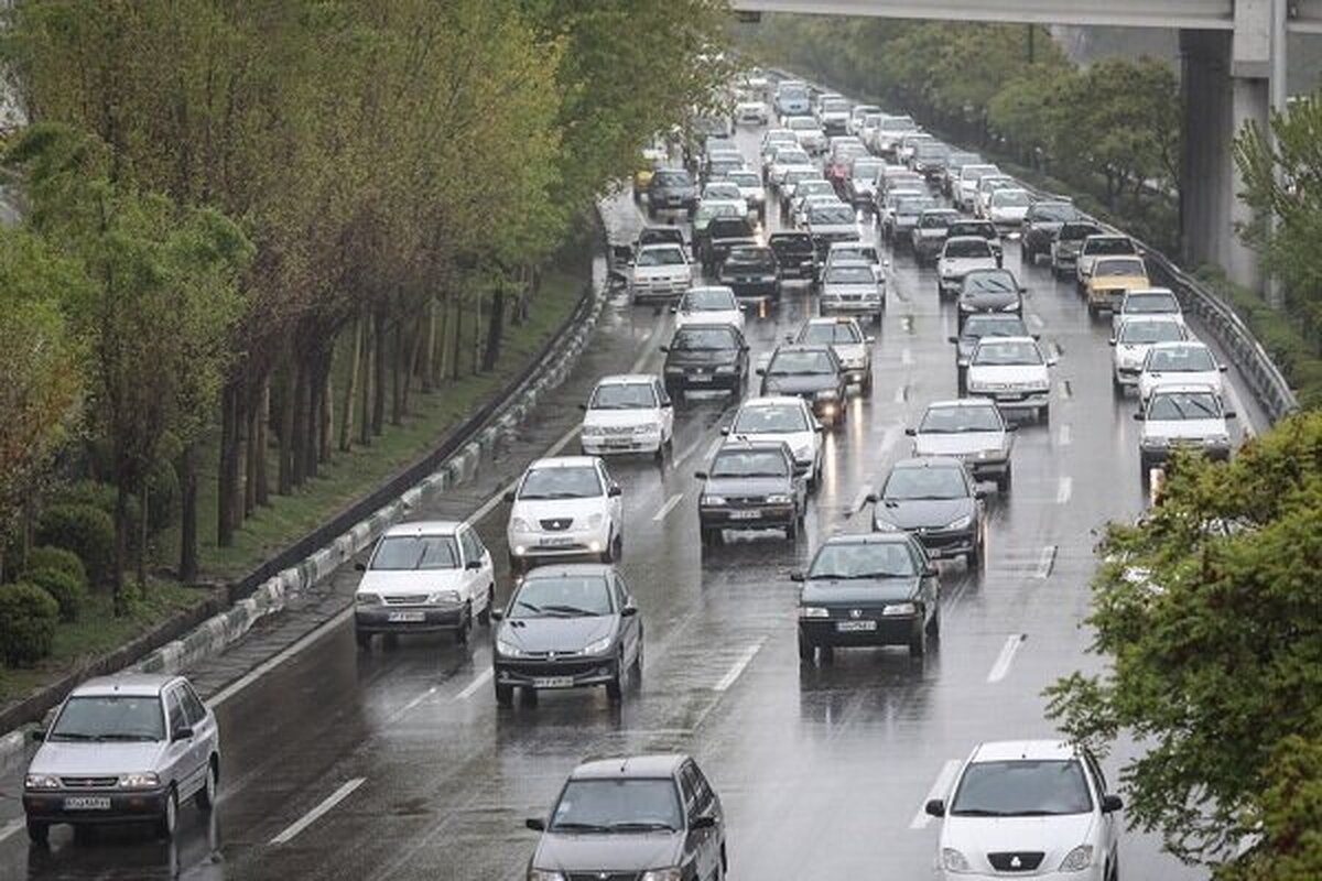 ترافیک سنگین در آزادراه تهران شمال 