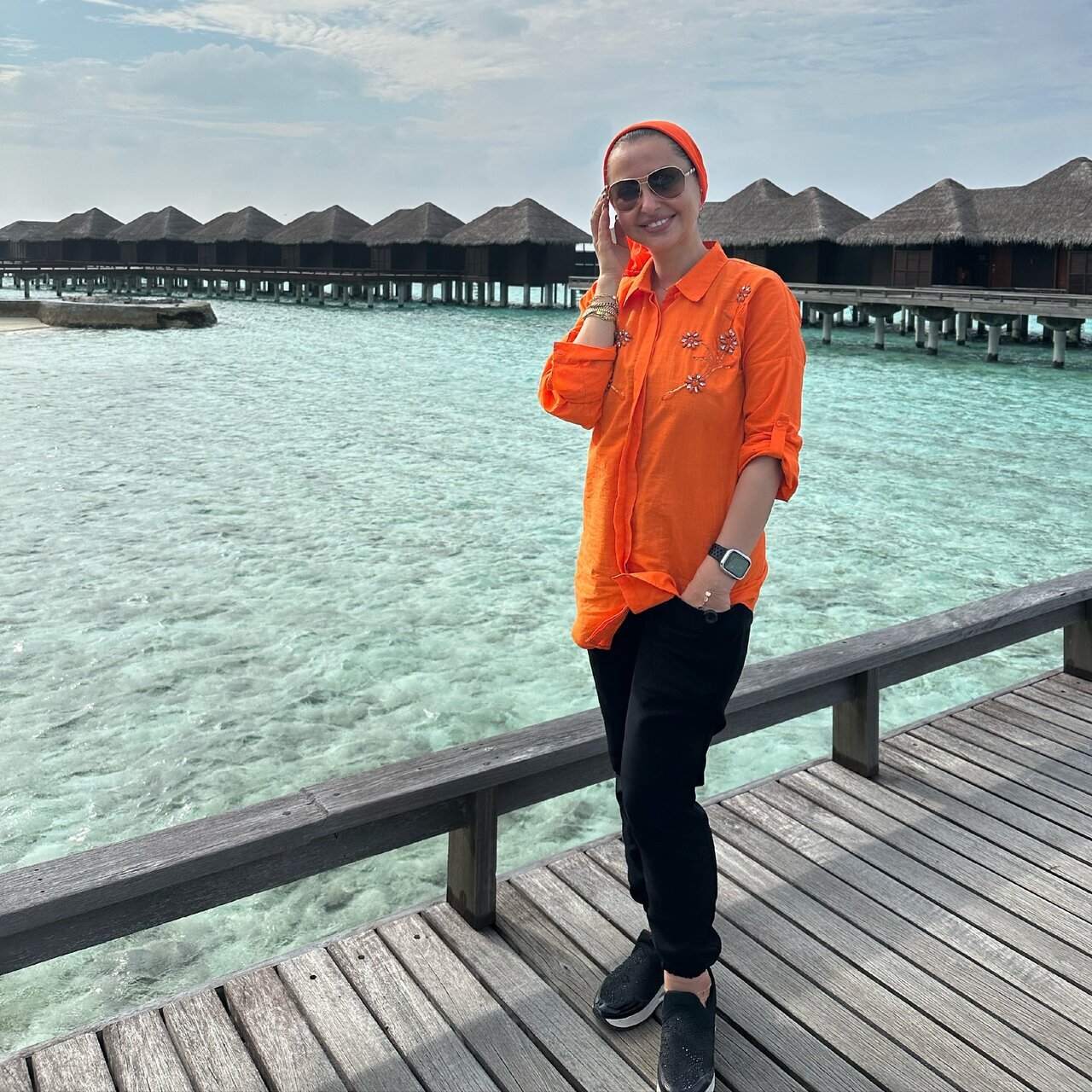 عکس| تفریح خاص نفیسه روشن در اقیانوس هند عکس| تفریح خاص نفیسه روشن در اقیانوس هند