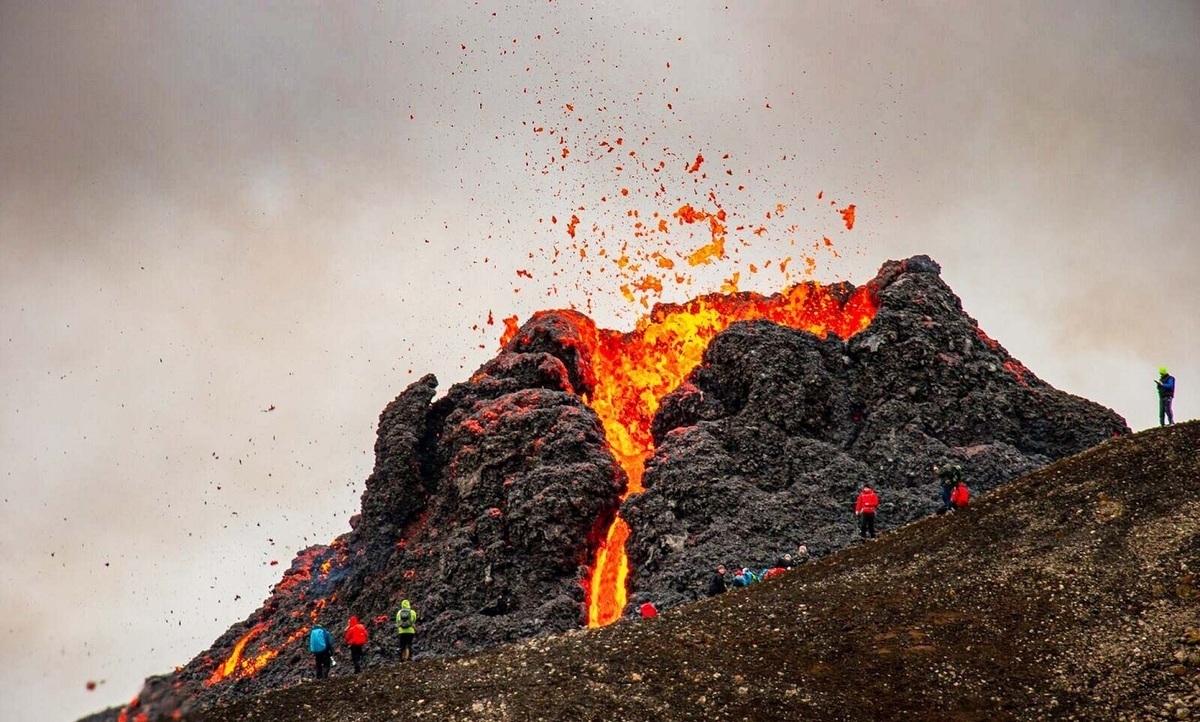 فیلم| نمایی دیدنی از فوران آتشفشان در ایسلند