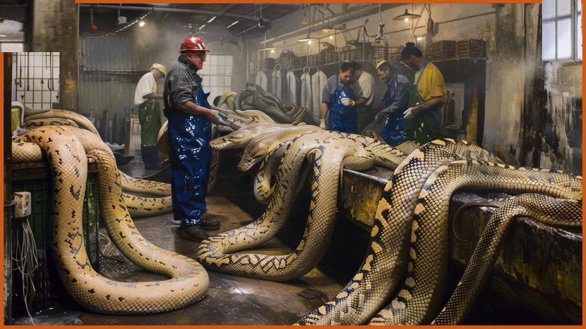 فیلم| کشاورزان تایلندی چگونه با فرآوری پوست مار پیتون 60 میلیارد کسب میکنند؟