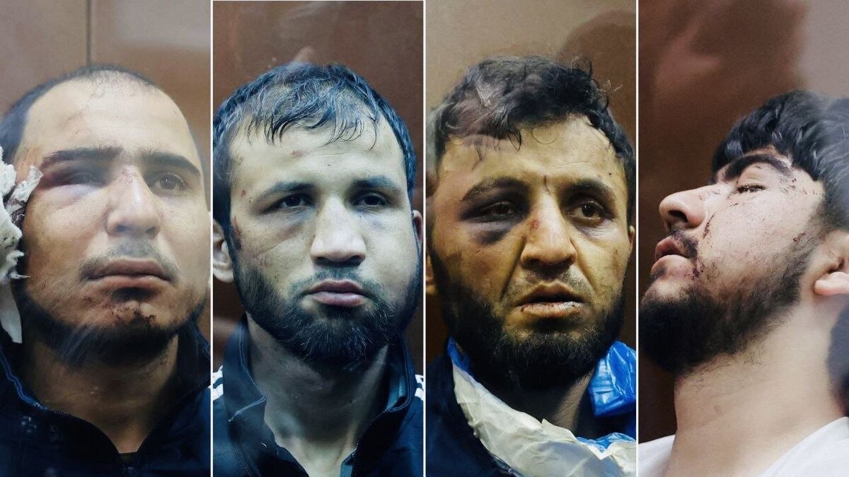 عکس| تصویری از کبودی زیر چشم ۴ متهم عملیات تروریستی مرگبار مسکو