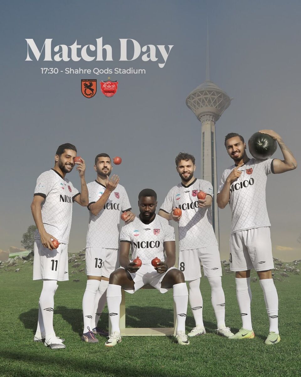 عکس/ پوستر مس رفسنجان برای پرسپولیس؛ ترکیب برج میلاد، آلودگی هوا و یلدا عکس/ پوستر مس رفسنجان برای پرسپولیس؛ ترکیب برج میلاد، آلودگی هوا و یلدا