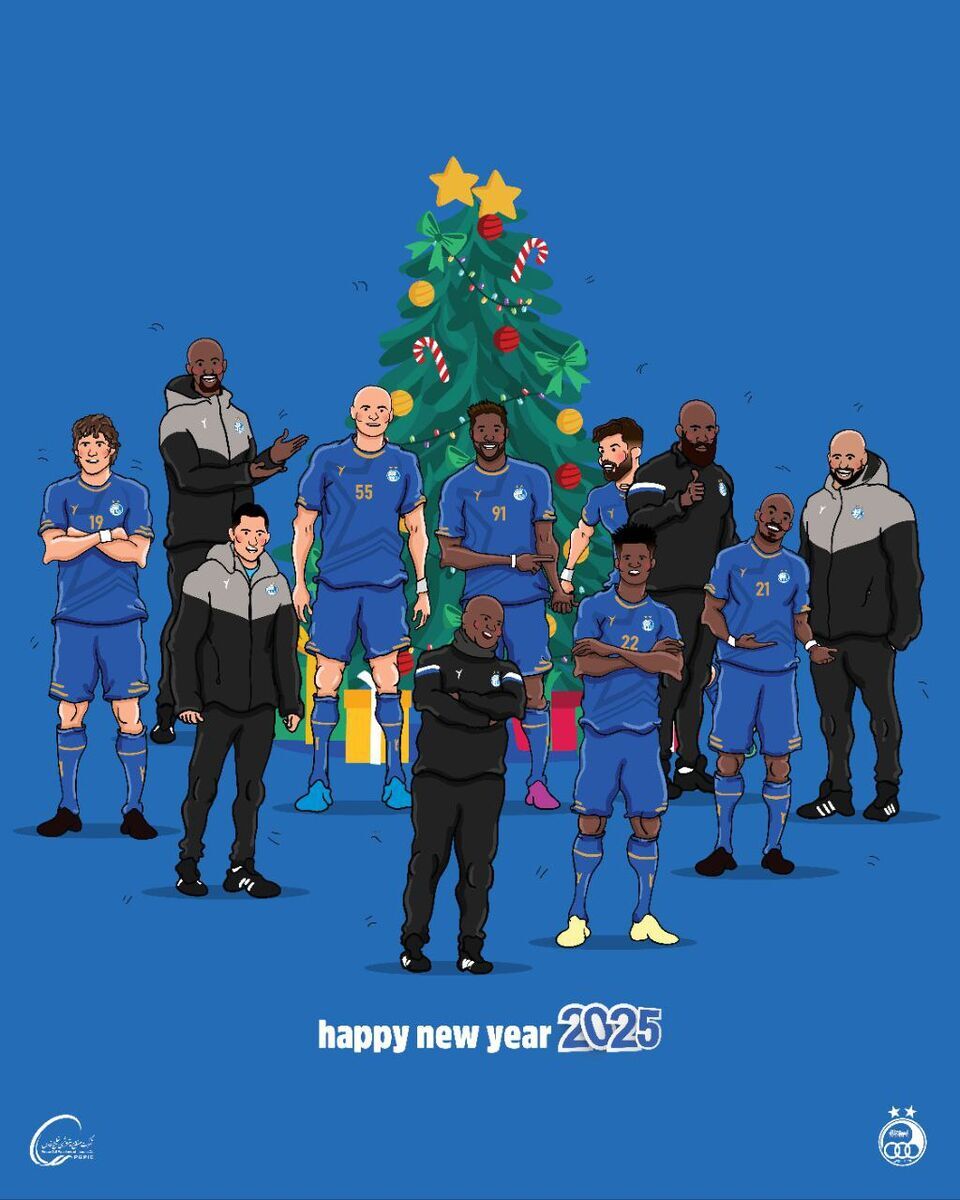 عکس/ پوستر استقلال برای کریسمس