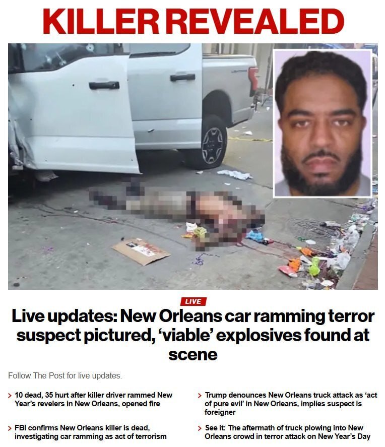 جزئیات تازه از حادثه نیواورلئان آمریکا در شب ژانویه جزئیات تازه از حادثه نیواورلئان آمریکا در شب ژانویه