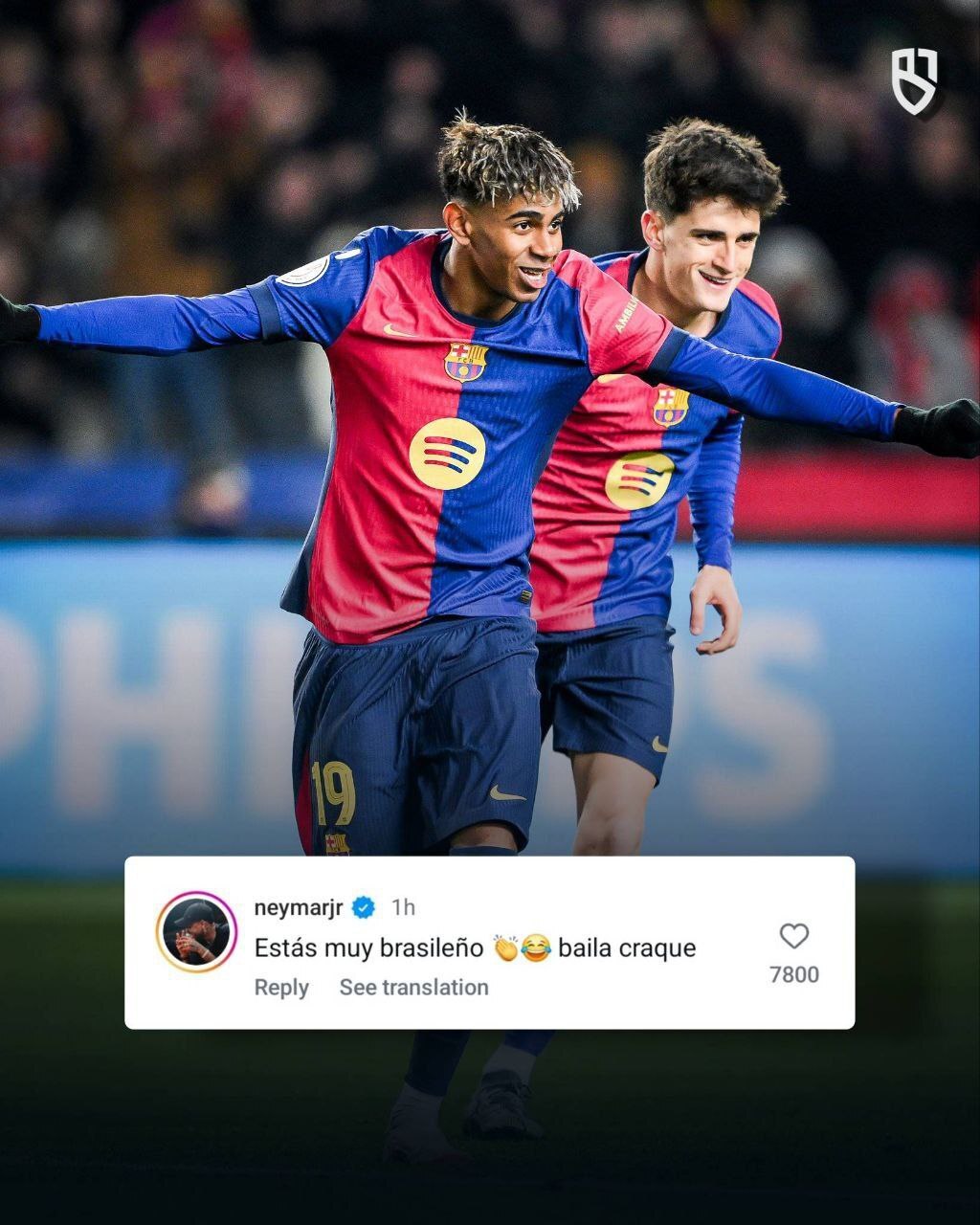 عکس/ کامنت بامزه نیمار برای مسیِ جدید بارسا