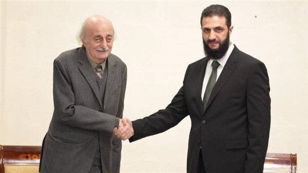 دیدار وزیر خارجه اردن و جنبلاط با الجولانی + عکس