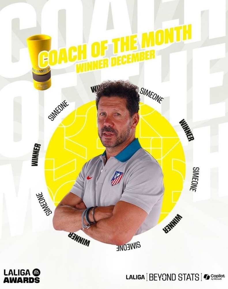 عکس/ سیمئونه جایزه صدرنشینی در لالیگا را گرفت عکس/ سیمئونه جایزه صدرنشینی در لالیگا را گرفت