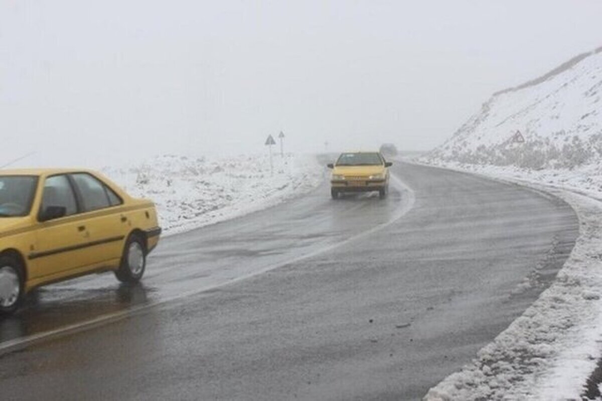 بارش برف و باران در جاده‌های ۱۰ استان