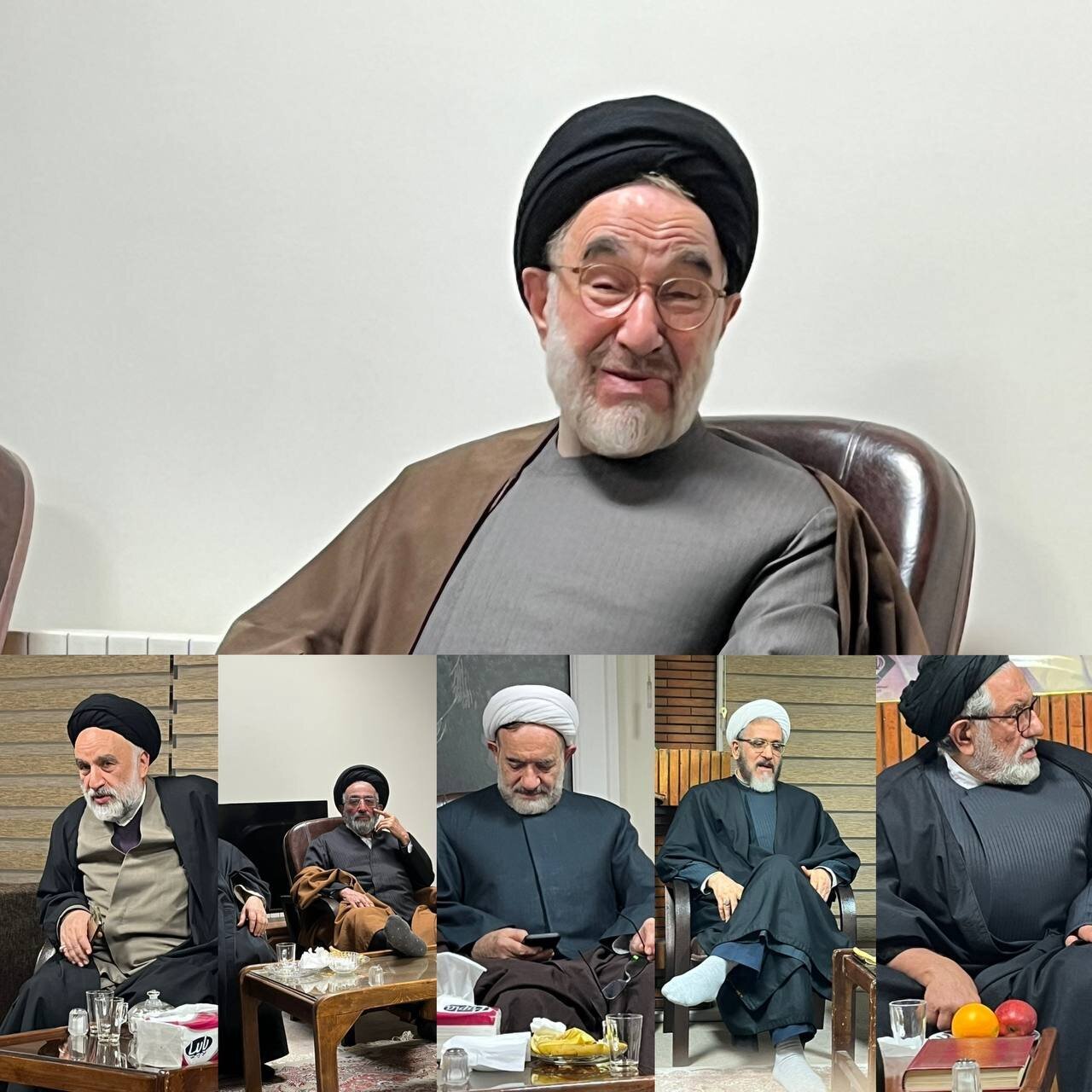 عکس جدید از سیدمحمد خاتمی، موسوی خوئینی‌ها و ... / گرد پیری بر چهره رئیس دولت اصلاحات