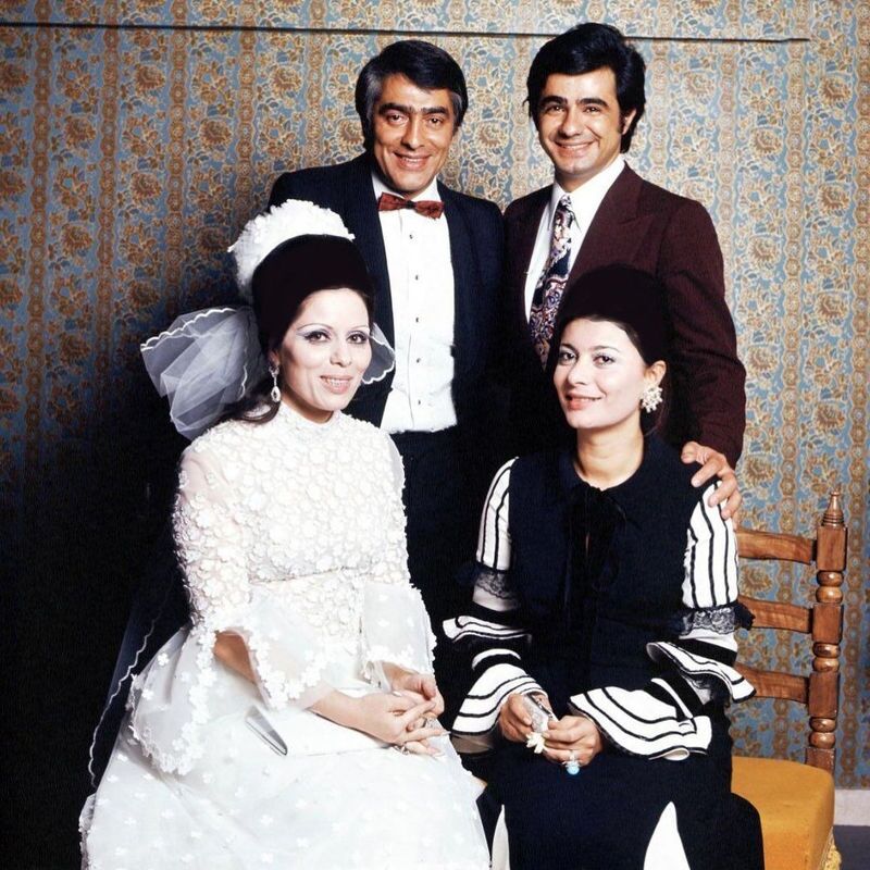 عکس/ «عارف و همسرش در مراسم ازدواج فردین ومهری خمارلو»؛ سال ۴۸