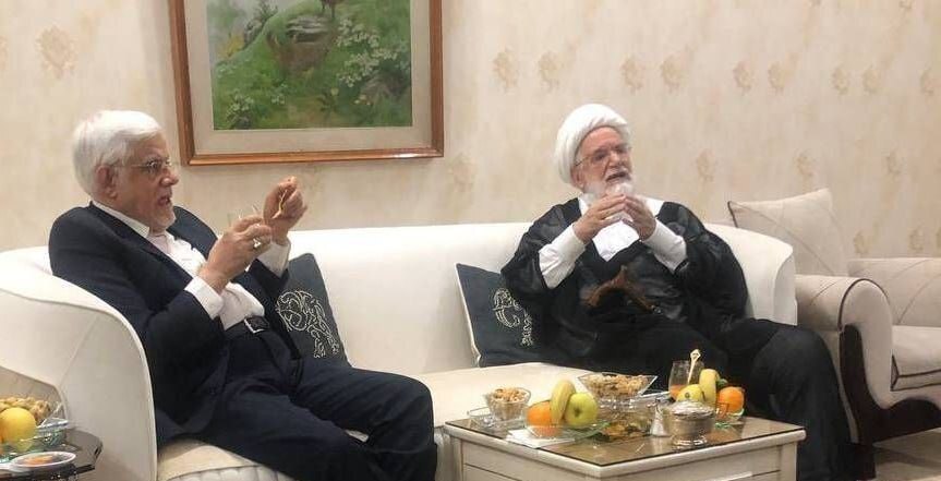 عکس/دیدار عارف با کروبی