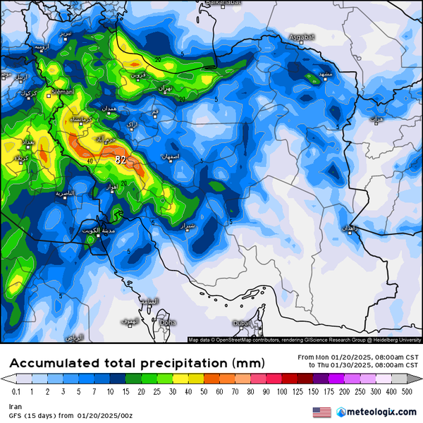 یک سامانه بارشی جدید در راه ایران +نقشه یک سامانه بارشی جدید در راه ایران +نقشه
