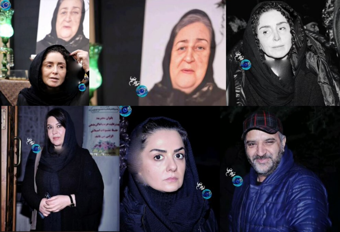 عکس/چهره ژاله صامتی در تشییع جنازه مادرش!