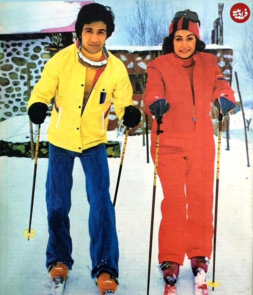 عکس/ «شهره صولتی و عباس وفایی» در پیست اسکی؛ دهه ۵۰