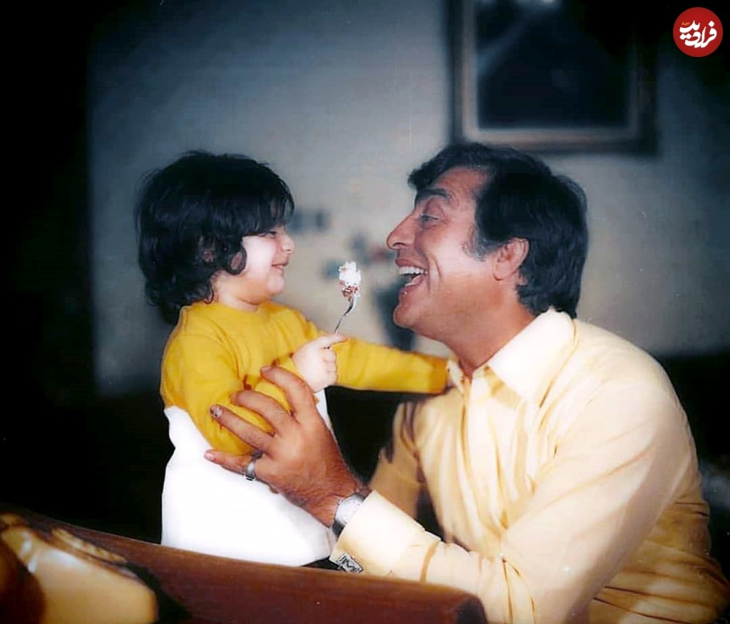 عکس/ «محمدعلی فردین در روز تولد دو سالگی دختر عاطفه»؛ دهه ۴۰