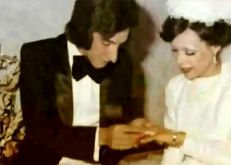 عکس مراسم عروسی ابی و زن اولش فیروزه مقدادی» در سال ۵۳